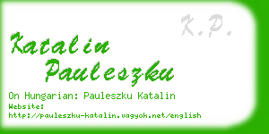 katalin pauleszku business card